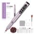 POFIBO Torno para Uñas Profesional – Lima Eléctrica uñas 35000RPM – 12 en 1 Torno para Uñas USB con Brocas de Cerámica – Manicura y Pedicura Eléctrico Profesional para Salón (Rosa)