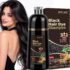 500ml Champú Color Castaño Oscuro，Hair Dye Shampoo para Teñir Canas Mujer Negro,Champú para Cabello Negro Instantáneo Champu Colorante Tinte para Hombre y Mujer