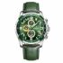 TSAR BOMBA Reloj Automático para Hombres Tonneau Mecánico Reloj Esqueleto 100M Impermeable Analógico Relojes de Hombre con Correa de Caucho de Fluoro Negro Octogonal de Acero Inoxidable con 8208