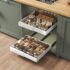 Lifewit Pequeño Bandeja para Cubiertos, Porta Cubiertos con 5 Compartimentos, Cajon Organizador Cubiertos de 24 x 34 cm, Separador Cubiertos Cocina Plástico con Cuchara/Tenedor/Cuchillo, Gris