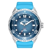 NORTH EDGE Reloj de buceo con energía solar para mujer y hombre, resistente al agua hasta 300 m, esfera luminosa, correa de silicona
