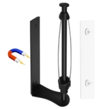 Portarrollos Magnético para Papel de Cocina, Soporte Papel Cocina, Acero Inoxidable, Uso con Una Sola Mano, Instalación sin Taladrar, para Frigorífico, Cocina, Horno, Caravana y Garaje, Negro