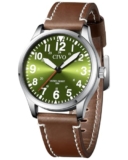 CIVO Reloj Hombre Grande Elegante: Números Fácil de Leer Análogico Cuarzo para Hombre – Deportivo Impermeable Marrón para Hombres