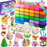 Bridokit Arcilla Secado al Aire, Arcilla Polimerica Secado al Aire en 36 Colores con Placa de Presión, Herramientas de Modelado y Folleto, Regalo para Niñas de 3, 4, 5, 6, 7, 8, 9 y 10 Años
