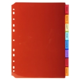 Exacompta – 3908E – Separadores en polipropileno translúcido con 8 pestañas neutras – con portaetiquetas – Se entrega con una hoja de etiquetas removibles – Formato para archivo A4