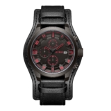BUREI Reloj de Hombre cronógrafo Vintage marrón Correa de Cuero multidial Calendario Impermeable Reloj de Cuarzo simulado clásico Deportivo para Hombre Regalo, Retro