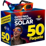 Medical king 50 Gafas Eclipse Solar Homologadas – Aprobados según la norma ISO, con certificación CE: Gafas para ver eclipses solar 2026