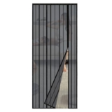 Sekey Mosquitera para puerta contra arañazos de gatos, cortina magnética para apertura lateral, mosquitera magnética para puerta de balcón, fácil instalación, sin agujeros, 80 x 200 cm, color negro