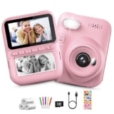 Cámara Instantánea para Niños 3.0″, Cámara Infantil con Tarjeta 32GB y 3 Rollos de Papel Térmico, Cámara Digital 1080P, Juguete Regalo para Niños y Niñas de 3 a 12 Años