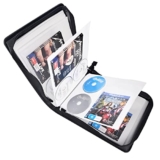 LIOVODE Estuche para DVD, 200 DVD y 100 folletos Capacidad, Guardar CD y folletos Conservar los Medios de comunicación Negro Paquetes de CD para Uso doméstico y a Bordo