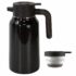 Milu Botella de acero inoxidable 350 ml, 500 ml, 750 ml, 1 l (+3 tapas) – Botella termo con paja, botella de agua, para bebidas calientes, frías y carbonatadas (verde oliva, 1 L)