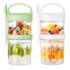 Amig – Lote 3 Contenedores Herméticos de Vidrio – 370ml, 640ml, 1050 ml – Transparente – Tapa de polipropileno – Aptos para Almacenar, Transportar y Calentar Alimentos – Mod. 700
