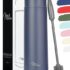 Milu Botella de acero inoxidable de 350ml, 500ml, 750ml, 1000 ml, botella de agua aislada, termo a prueba de fugas, apta para ácido carbónico, incluye cepillo de limpieza (azul marino, 500 ml)