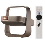 XGIMI Elfin Flip 4K Proyector Portátil, RGB Láser Triple, Exterior y Jardín | 1600 Lúmenes ISO, Google TV y Netflix, Zoom Óptico 0.98-1.3:1, Protección Ocular, Harman Kardon, Enfoque, Mini, Cine en Casa
