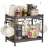 GAViA Soporte Estropajo Fregadero, Porta Estropajos Fregadero Extraíble | Soporte Estropajo Negro de Inox 304, Para Fregadero o Pared, Autoadhesivo, Accesorios Fregadero para guardar esponjas y paños