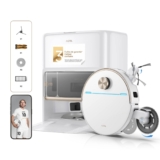 MOVA V70 Ultra Complete, Robot Aspirador, Blanco | Mopa extensible 17 cm y cepillo lateral extensible 12 cm, 42 kPa de succión, supera obstáculos de 9 cm, depósito EcoCyclone