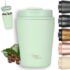 Milu Termo de café 1l – Botella térmica aislada, Frasco de Vacío de Acero Inoxidable, Sin BPA – Doble Pared Aislamiento al Vacio – 100% a prueba de fugas (Blanco, 1000 ml)