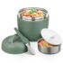 ComSaf Vaso para Yogur y Cereales 480 ml Pack de 2 con Compartimento