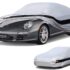 Amazon Basics Juego de alfombrillas, universales, resistentes, de PVC, con forro de carga, protección contra todo tipo de clima, ribetes impermeables para auto, SUV, sedán, camiones, 4 unidad, Negro