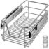 PNNP Cajones Extraibles para Cocina 2 piezas: 4 Direcciones | Ancho (30–51 cm) y profundidad (41–59 cm) ajustables Bandeja Armario Telescópico Adhesivos – Sin Taladrar | Blanco