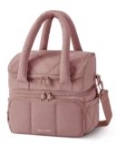 bagsmart Bolsa isotérmica aislada para mujer, doble piso, impermeable