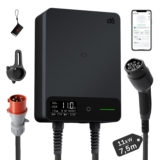 dé Estación de Carga Coche Electrico 11kW App [6-16A, Trifásico] Wallbox 11kW con Cable Tipo 2 7,5 m, RFID, Estación de Carga con RCD Tipo-A AC+DC y Protección ip54 para Model Y/3 y Otros BEV/PHEV