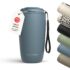 LARS NYSØM Juego de Molinillo de Sal y Pimienta Manual – Salero y Pimentero | Molinillos Sal y Pimienta Manuales – Acero Inoxidable – Molinillo Cerámico Ajustable – Molinera Especias – Diseño de Botella