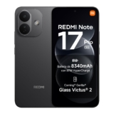 REDMI Note 17 Pro 5G, Smartphone 6+256GB, Negro, batería de 8340mAh | Cámara OIS de 50 MP, carga de 67 W, Snapdragon® 6s Gen 4, pantalla flagship de 3500 nits, HyperAI
