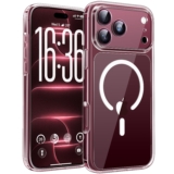 TOCOL Funda para iPhone 18 Pro, Compatible con MagSafe, Transparente | Cubierta Botón Cámara, Protección Cámara, Resistencia Caídas Militar, Anti-Huellas, Antiamarilleo Case