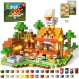 GraceDuck Bloques Magnéticos Construccion Niños 200 Piezas – Granja de Pollos y Restaurante Temático, Juguete Stem con Animales y Horno, Regalo para Niños y Niñas a Partir de 3+ Años