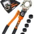 VEVOR Alicate Hidráulica con 9 Matrices Extraíbles, Giratorio 360 °, Separador con Fuerza de Presión 6 T, Crimpadora Apta para Racores en Forma de V/TH de 12-28 mm / 16-32 mm