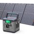 SWAREY Estación de Energía 333Wh con Panel Solar de 100W, Salida de CA de 350W (Pico de 700W), Carga rápida USB-C de 65W, Generador Solar Para Acampada Viajes Autocaravanas Pesca
