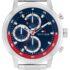 Tommy Hilfiger Reloj de Cuarzo con Doble Husos Horarios para Hombre con Correa de Acero Inoxidable o de Cuero