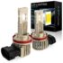 Bombillas LED H11 40000LM, 200W 800% Luminosa 6000K Blanco, Bombilla H8 LED con Doble Ventilador de Refrigeración, Plug & Play H9 LED, Lote de 2
