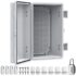 MAJALiS Escurreplatos Acero Inoxidable con Desagüe Automático de Cocina | Gran Capacidad, para Secar la Vajilla Lavada, Con Soporte Para Utensilios, Tabla De Cortar, Portavasos, 2 Niveles, Gris