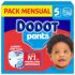 Dodot Pants Pañales Talla 6, 136 Unidades, 13-19 kg. | Ajuste 360° a prueba de fugas, Protección día y noche