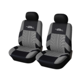 AUTOYOUTH Funda de Asiento Delantero para Coche Ajuste Universal Fundas Protectoras para Asientos Coche Pistas de Neumáticos Accesorios de Asiento de Coche, Gris
