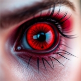 Lentes de contacto de color rojo y lentes de contacto certificados – Lentes de contacto diarios espeluznantes para Halloween y Carnaval – Sin receta – Vampiro y Drácula (rojo)